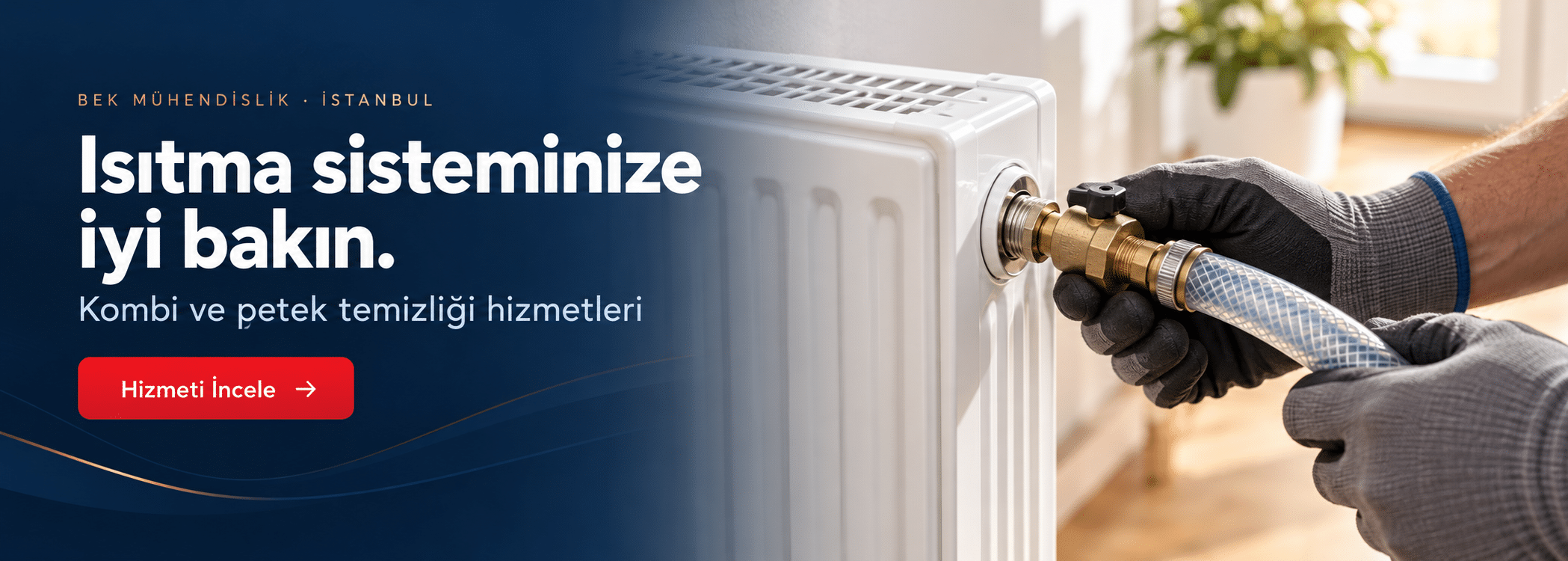 Isıtma sisteminize iyi bakın. Kombi ve petek temizliği hizmetleri — temsili görsel